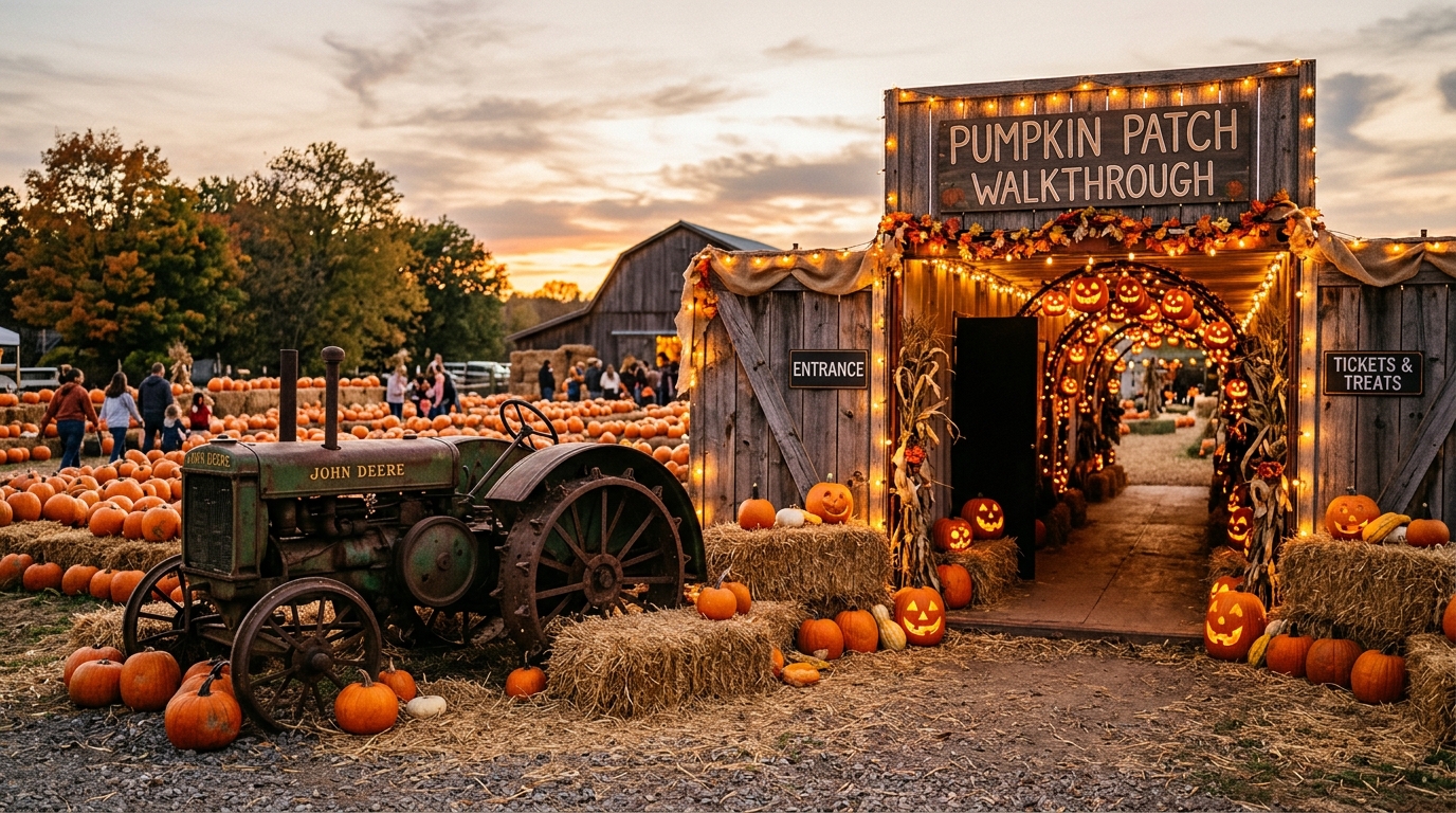 Vintage Tractor Container Entrance